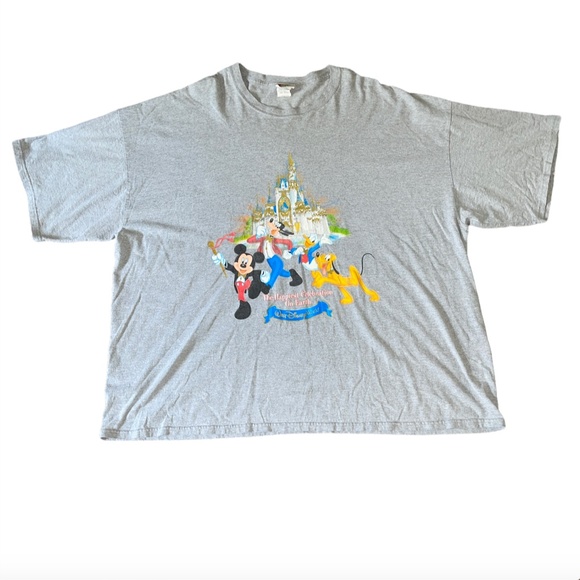 Walt Disney World Mickey Mouse Gray Graphic T-Shirt Size 5XL Big & Tall - Picture 1 of 9